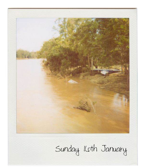 Hello Sunday Polaroid of Brisbane River Floods