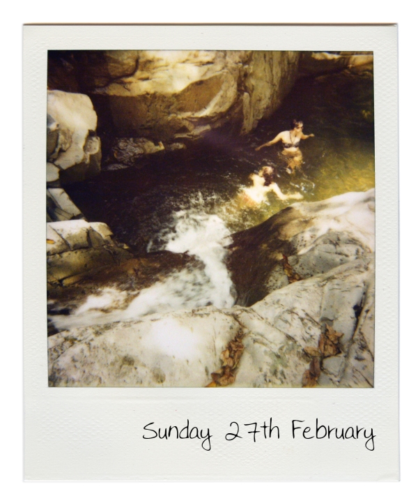 A Hello Sunday Polaroid of Water Hole at Mt Glorious